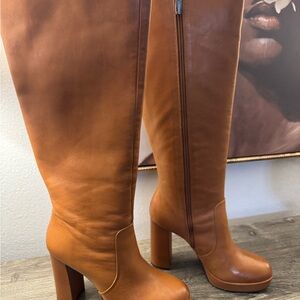 Women's Tan Knee-High Boots